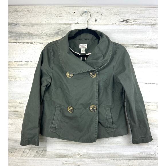 Sitwell by anthropologie womens 6 green long sleeve utility jacket lightweight - Picture 1 of 4